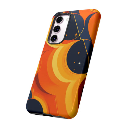 Orange & Black Groovy Patterns iPhone Case / Samsung Case