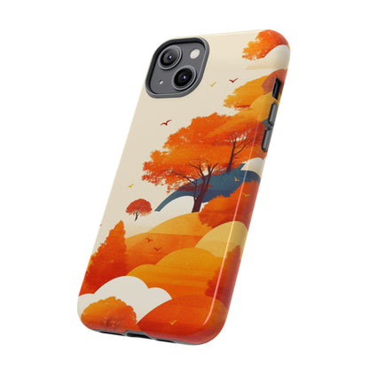 Orange Retro Landscape iPhone Case / Samsung Case