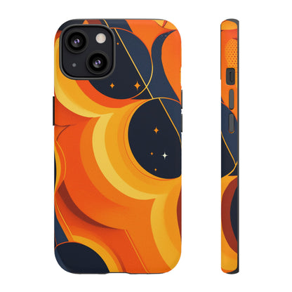 Orange & Black Groovy Patterns iPhone Case / Samsung Case