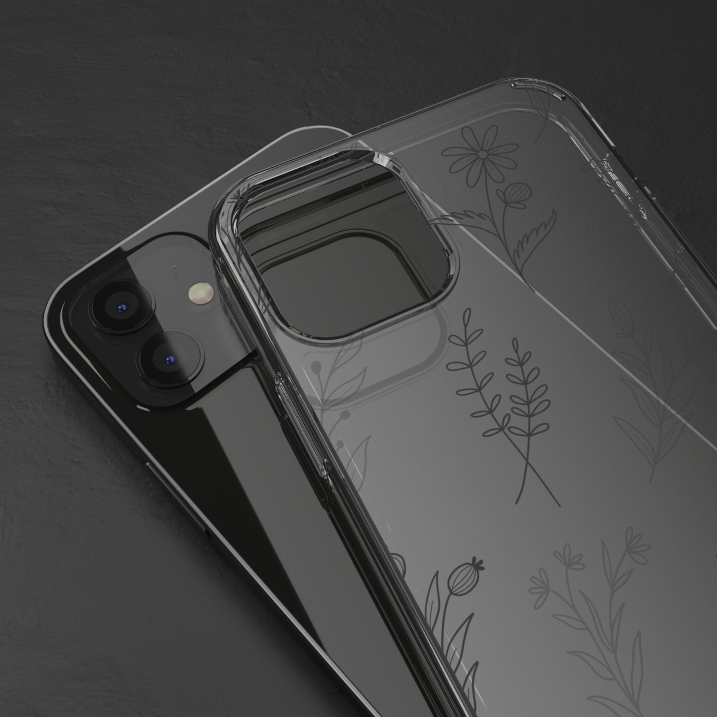 Chrome Floral Sea | Clear iPhone Case / Samsung Case