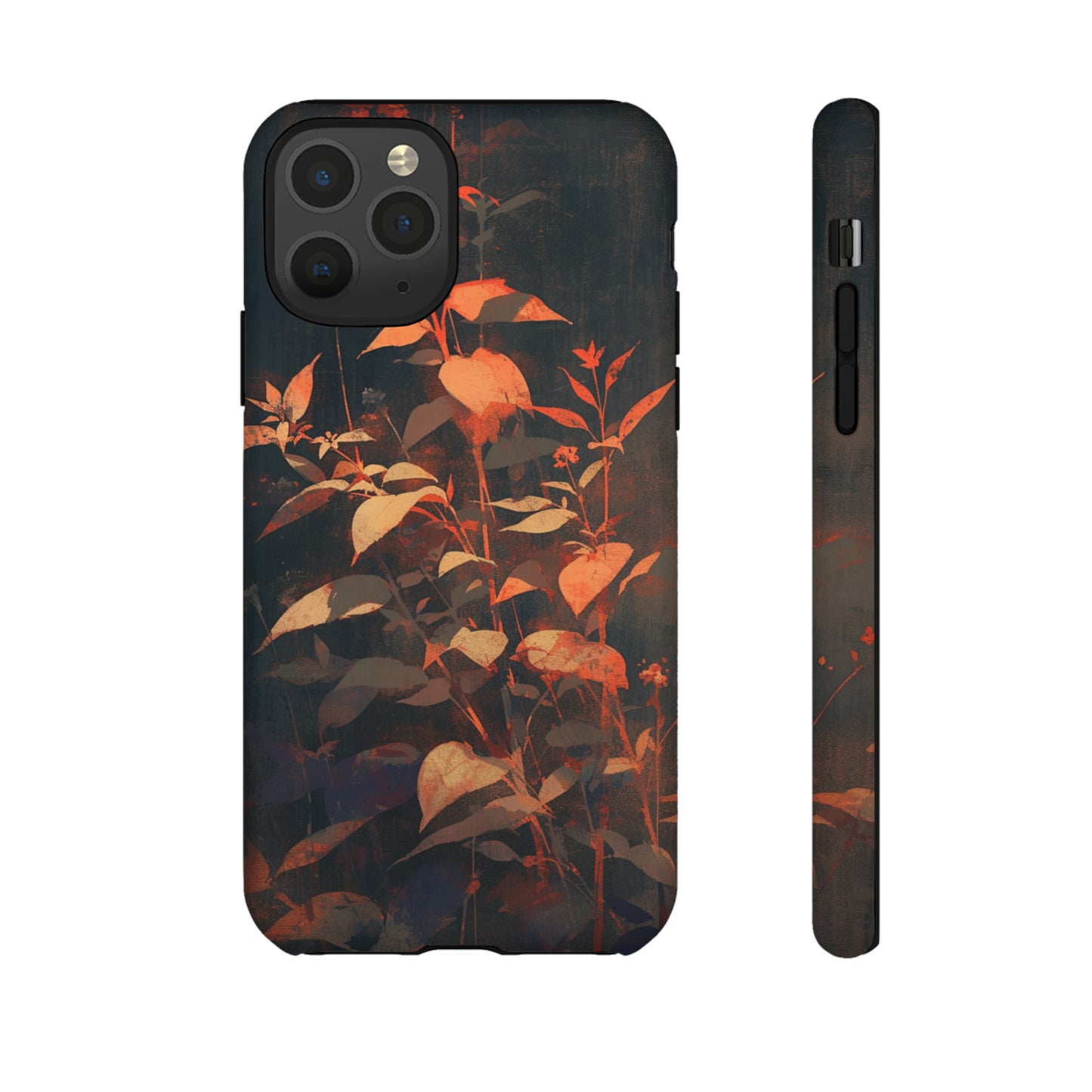 Black Blooms Wildflower iPhone Case