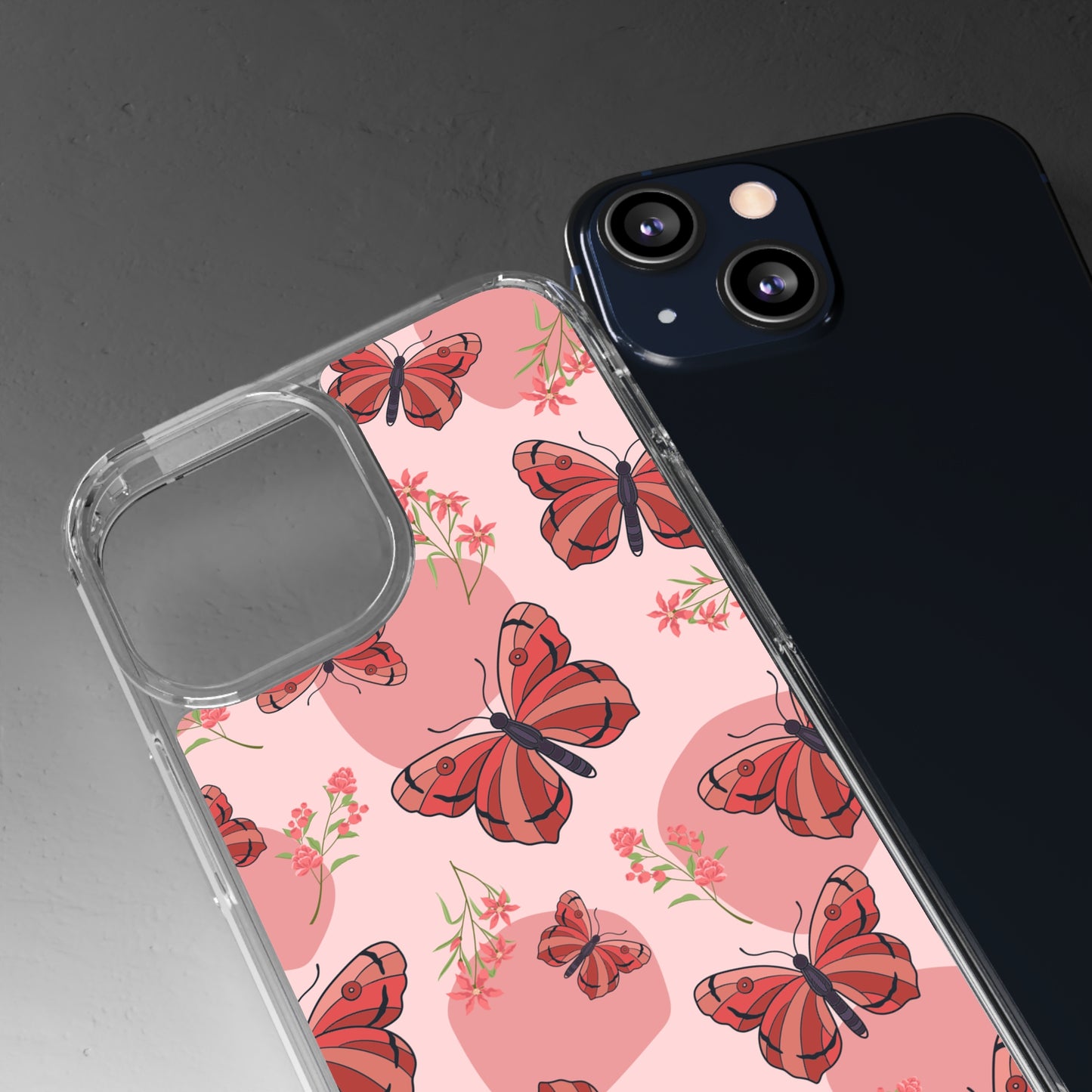 Red Butterflies | Clear iPhone Case / Samsung Case