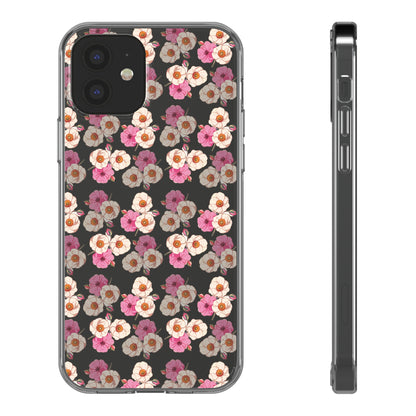 Pink Garden Pattern | Clear iPhone Case / Samsung Case