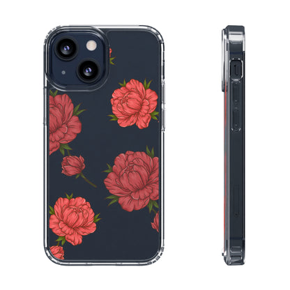 Red Flowers | Clear iPhone Case / Samsung Case