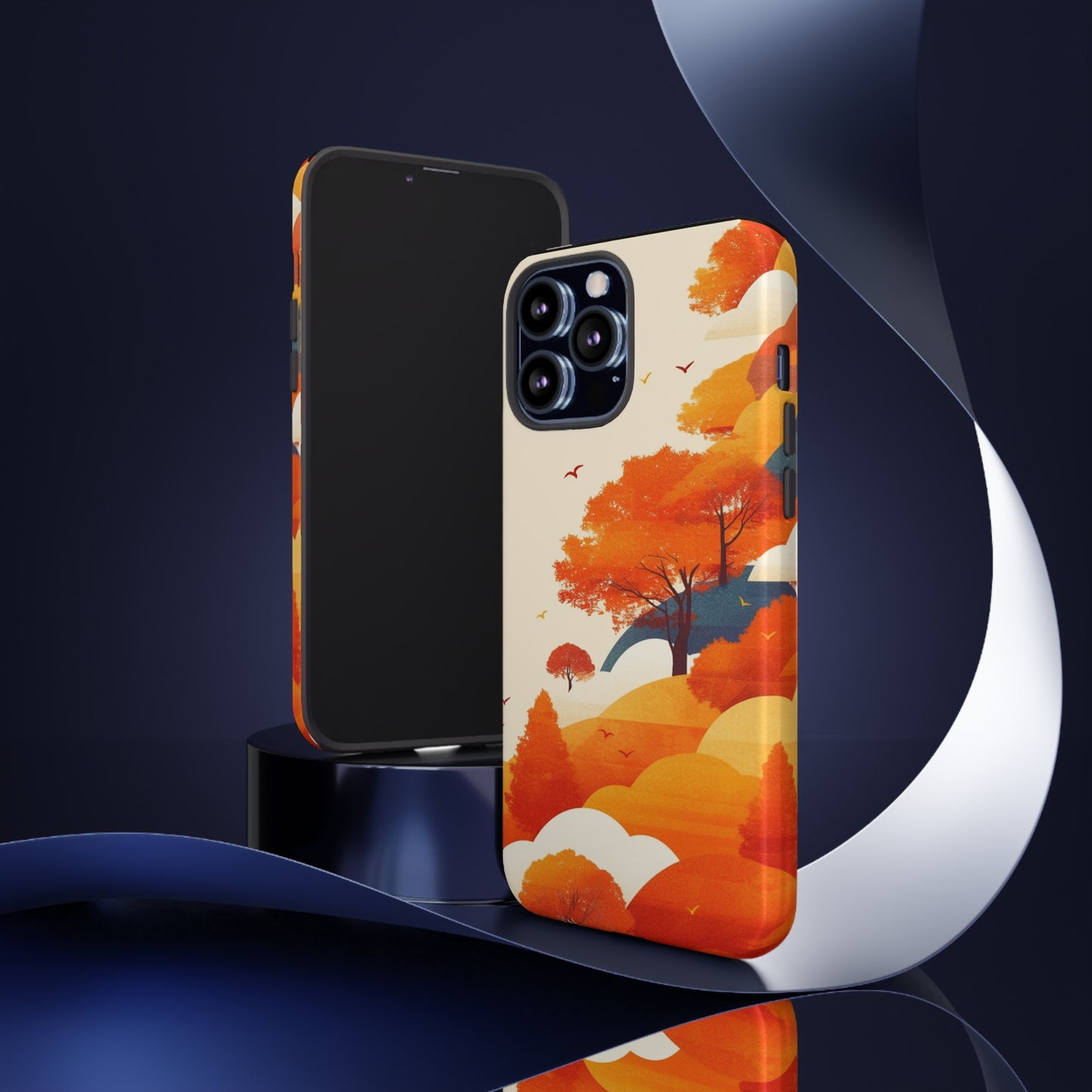 Orange Retro Landscape iPhone Case / Samsung Case