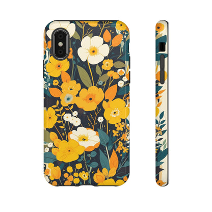 Retro Yellow Flowers iPhone Case / Samsung Case