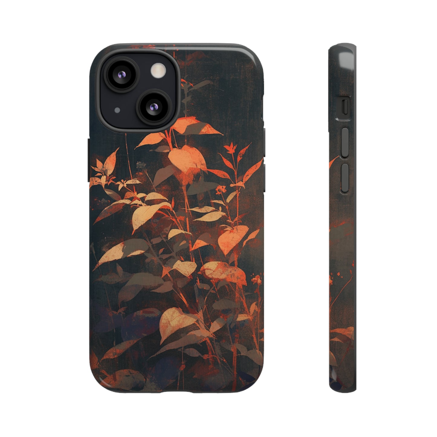 Black Blooms Wildflower iPhone Case