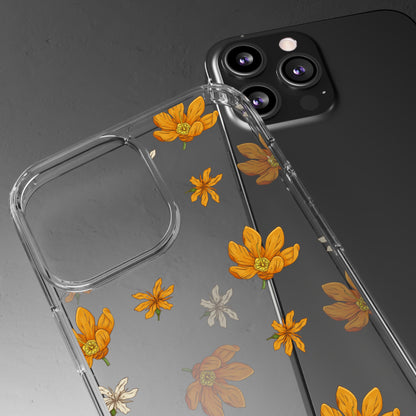 Yellow Flowers Pattern | Clear iPhone Case / Samsung Case