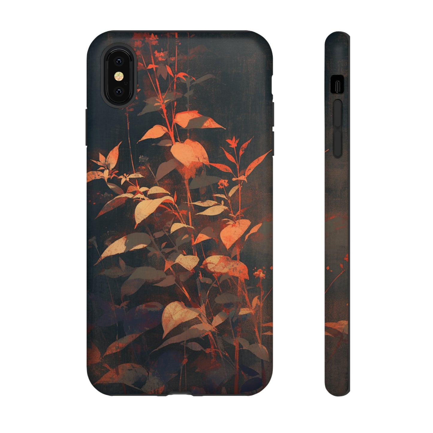 Black Blooms Wildflower iPhone Case