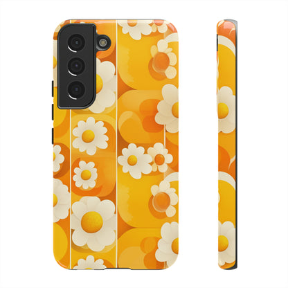 Yellow Floral Pattern Retro iPhone Case / Samsung Case