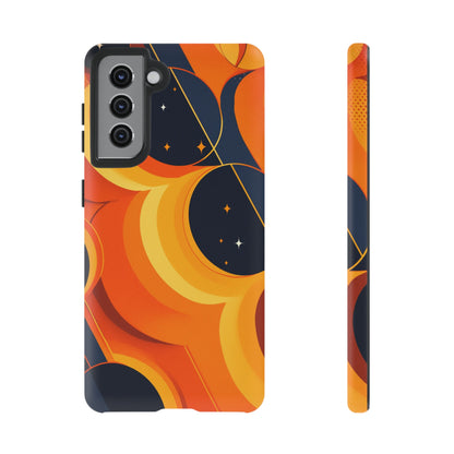 Orange & Black Groovy Patterns iPhone Case / Samsung Case