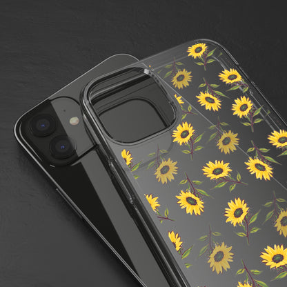 Sunflower Pattern | Clear iPhone Case / Samsung Case