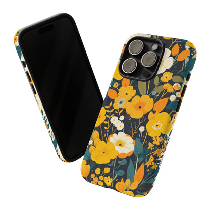 Retro Yellow Flowers iPhone Case / Samsung Case