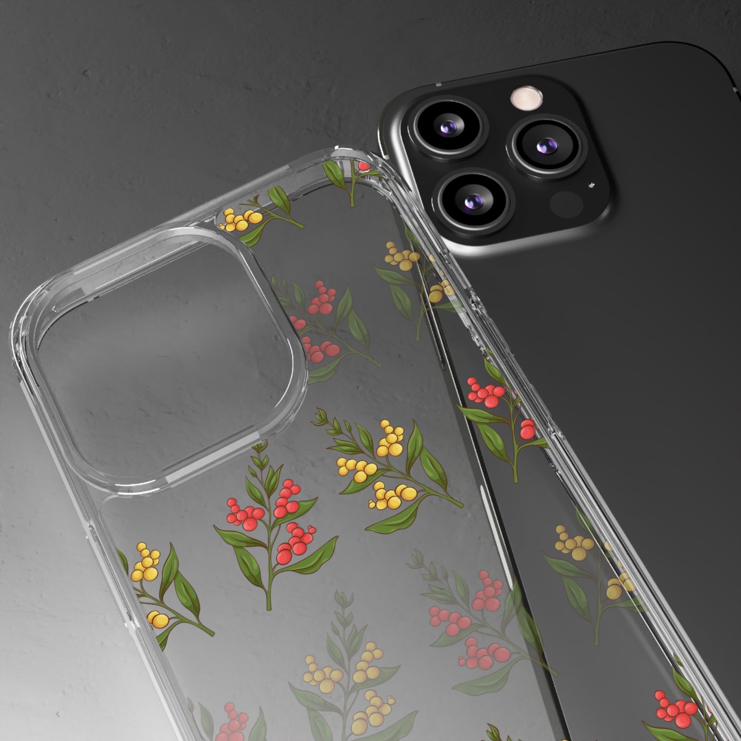 Spring Flower Pattern | Clear iPhone Case / Samsung Case