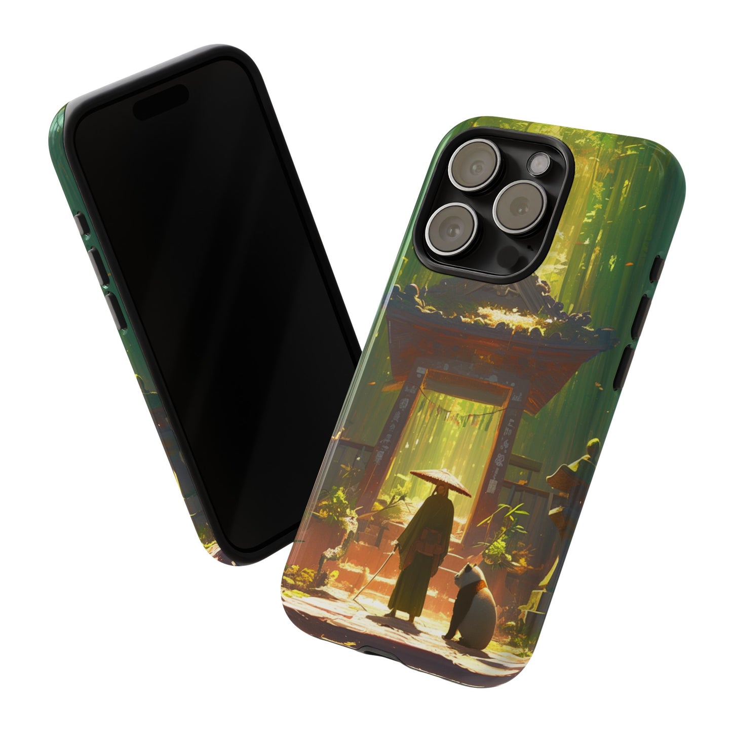 Vintage Japanese PandaTemple Aesthetic iPhone Case, iPhone 15 Pro Max 14 13 12 11 Mini, Samsung Galaxy S23 S22, Google Pixel 7 6 Pro