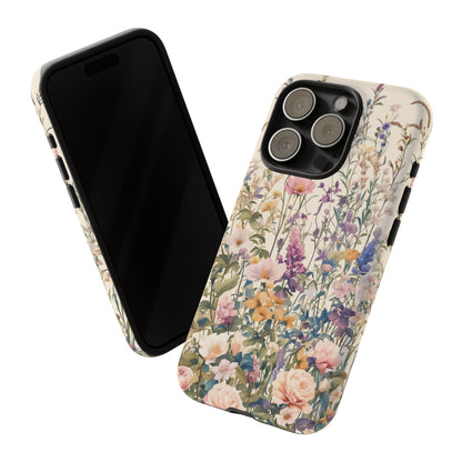 Tall Vintage Wildflowers iPhone Case / Samsung Case