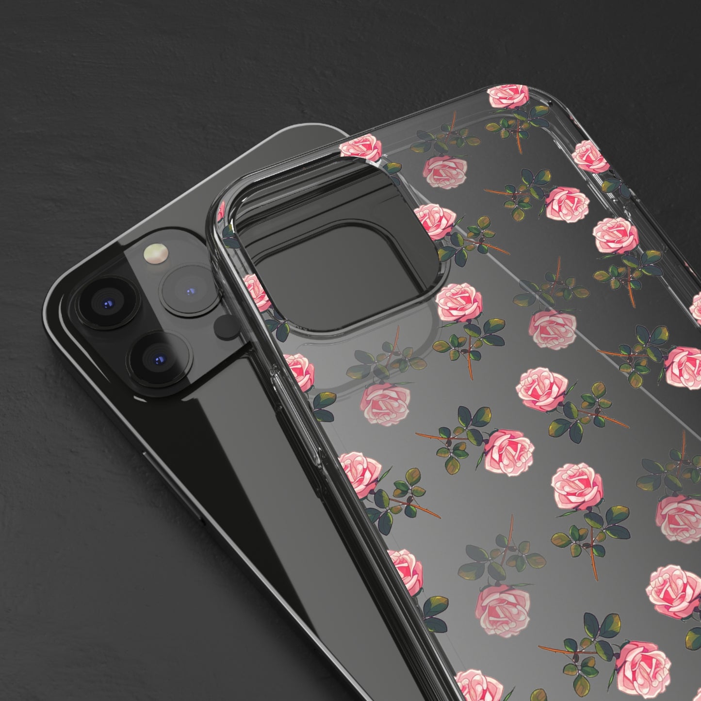 Pink Flower Pattern | Clear iPhone Case / Samsung Case