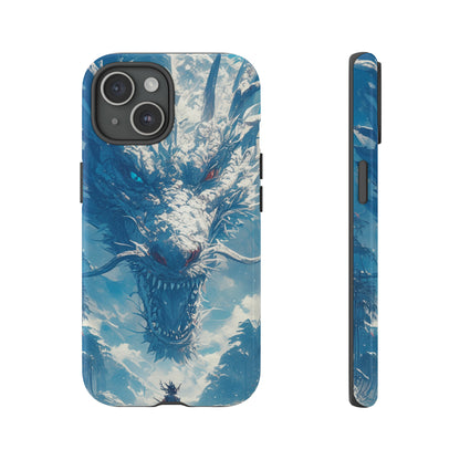 Vintage Winter Dragon Phone Case, Japanese Dragon Aesthetic