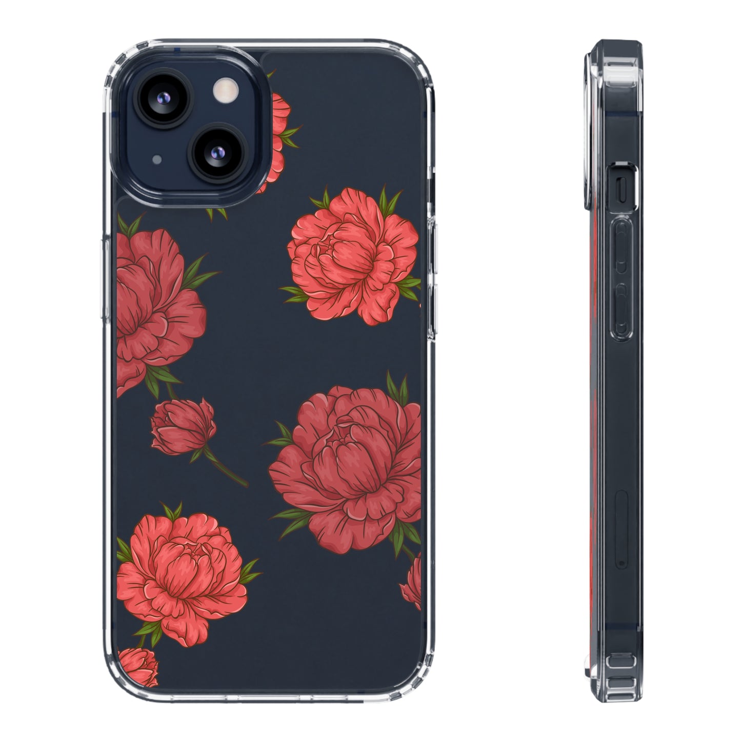 Red Flowers | Clear iPhone Case / Samsung Case