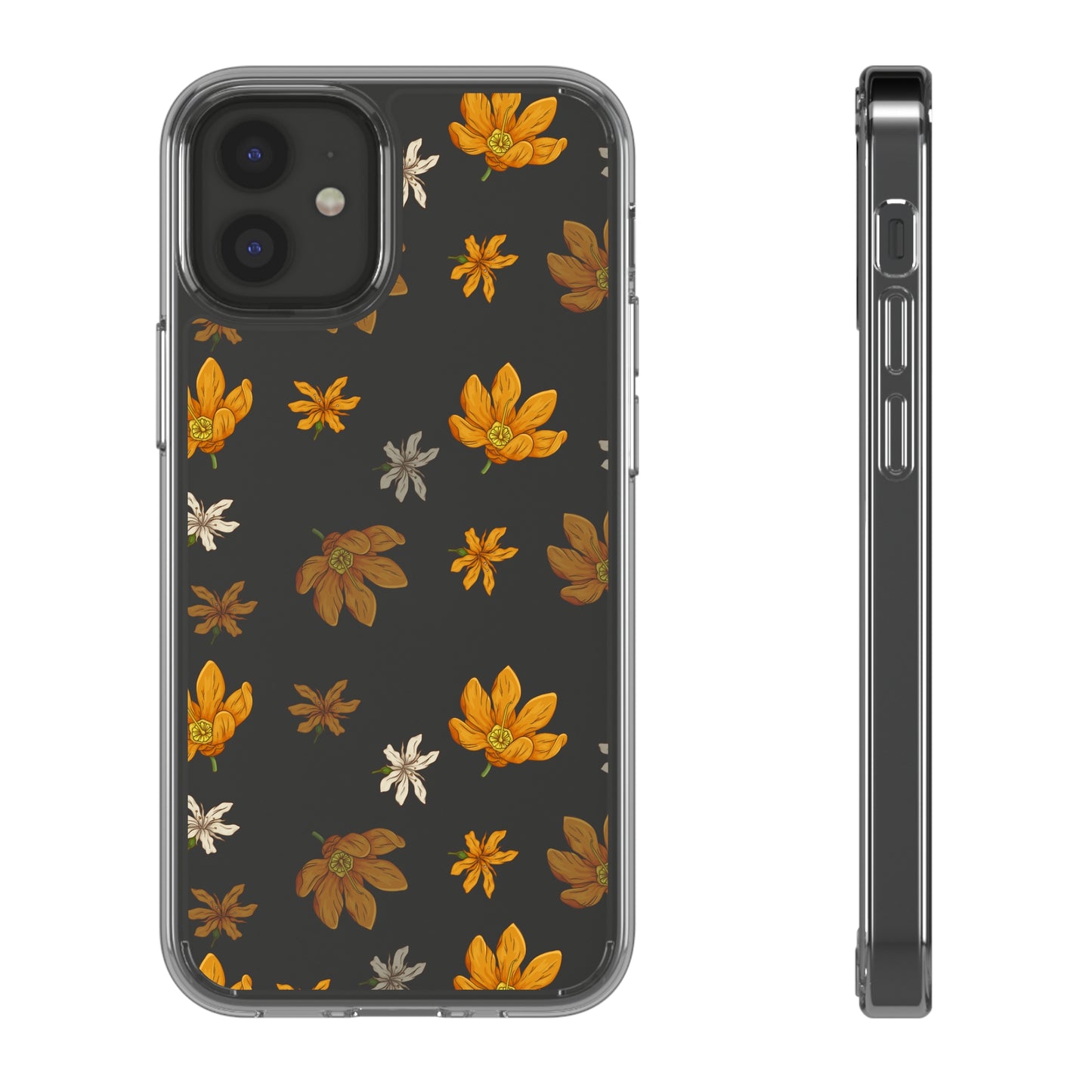 Yellow Flowers Pattern | Clear iPhone Case / Samsung Case