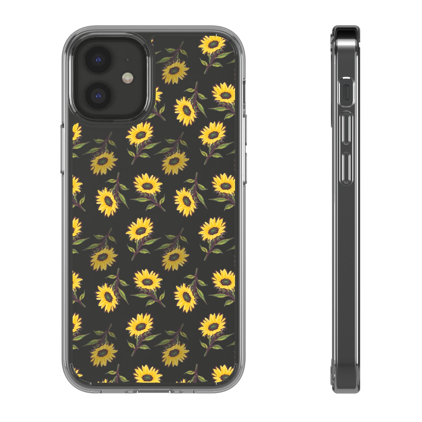 Sunflower Pattern | Clear iPhone Case / Samsung Case