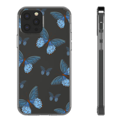 Blue Butterfly | Clear iPhone Case / Samsung Case