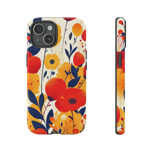 Retro African Floral Aesthetic iPhone Case / Samsung Case, Gift for Floral Lovers, Gift for Her