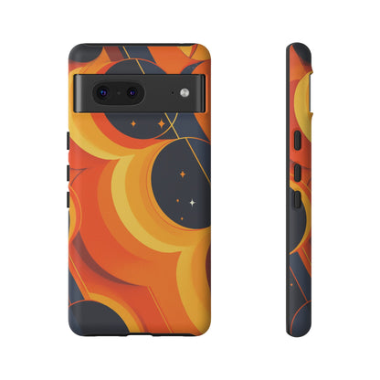 Orange & Black Groovy Patterns iPhone Case / Samsung Case