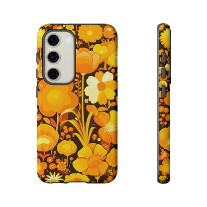 Retro Yellow Flower Patterns iPhone Case / Samsung Case