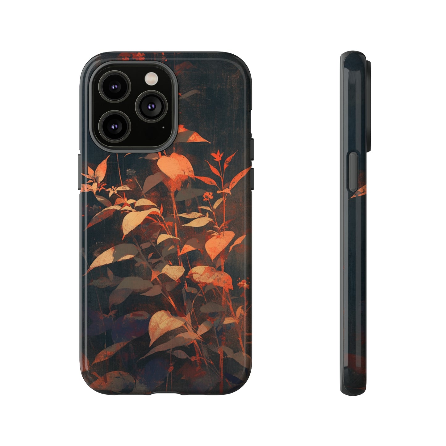 Black Blooms Wildflower iPhone Case