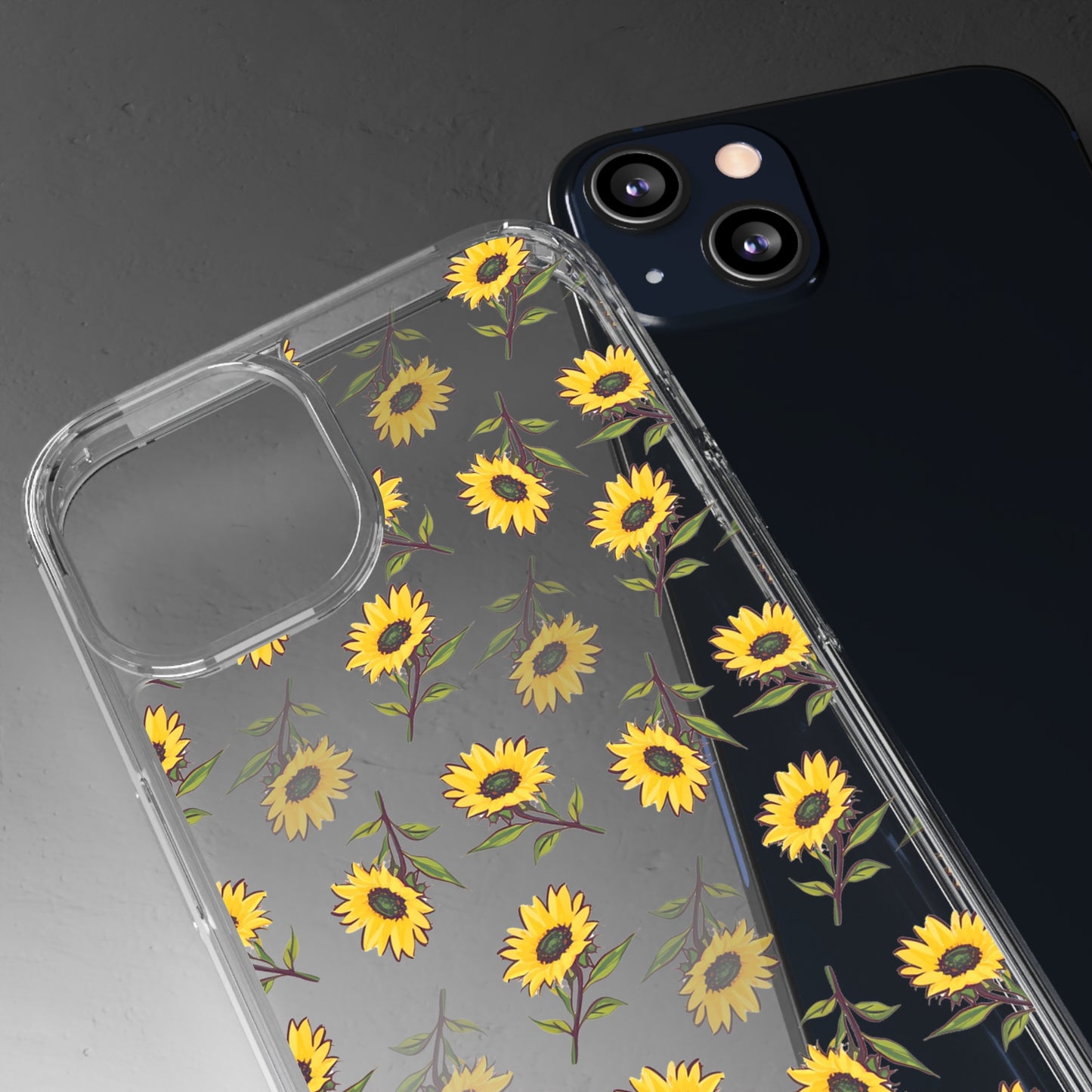 Sunflower Pattern | Clear iPhone Case / Samsung Case