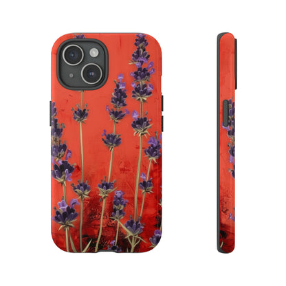 Red lavendar Wildflower iPhone Case Gift For Flower Lover Gift For Her