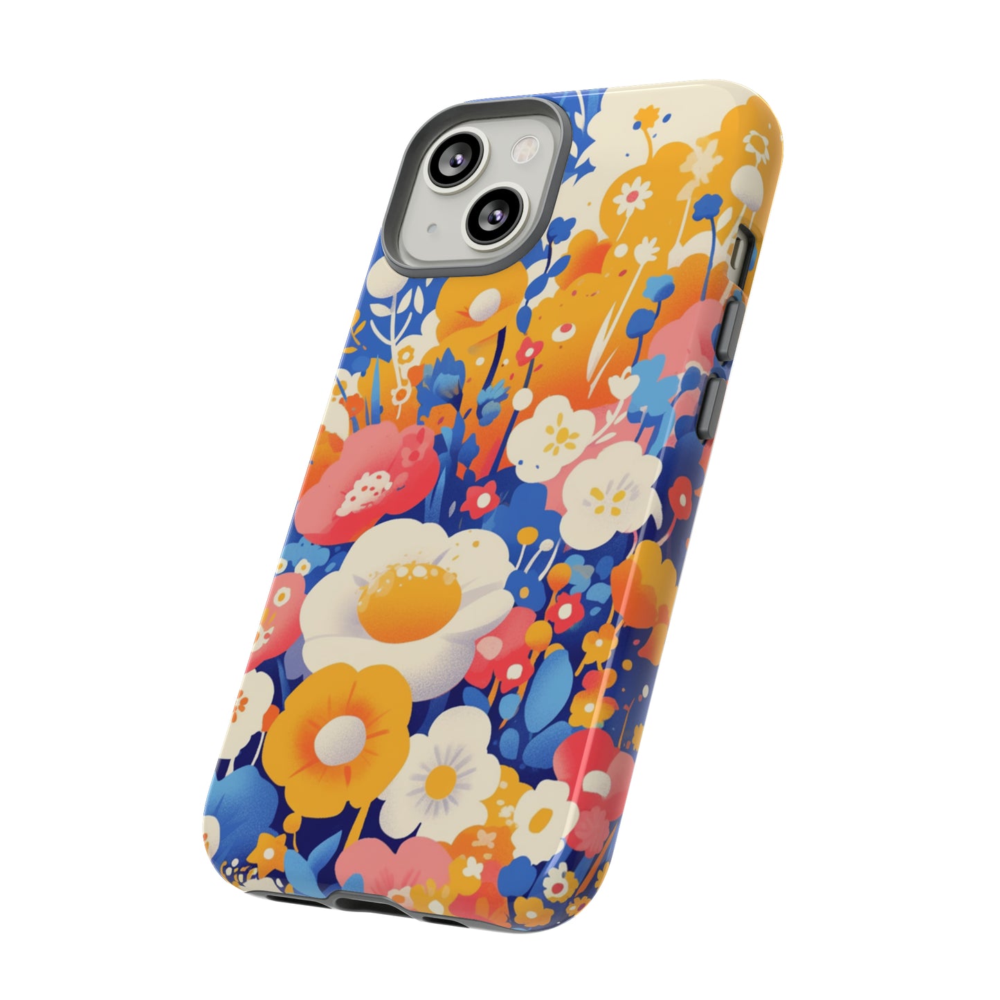 Colorful Floral Aesthetic Phone Case, iPhone Case 15 Pro Max 14 13 12 11 Mini, Samsung Galaxy S23 S22, Gift For Flower Lover Gift For Her