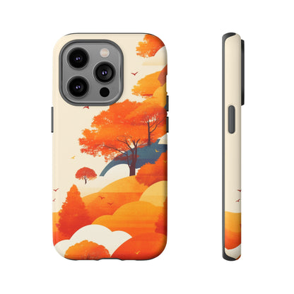 Orange Retro Landscape iPhone Case / Samsung Case