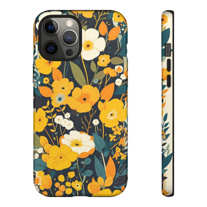 Retro Yellow Flowers iPhone Case / Samsung Case