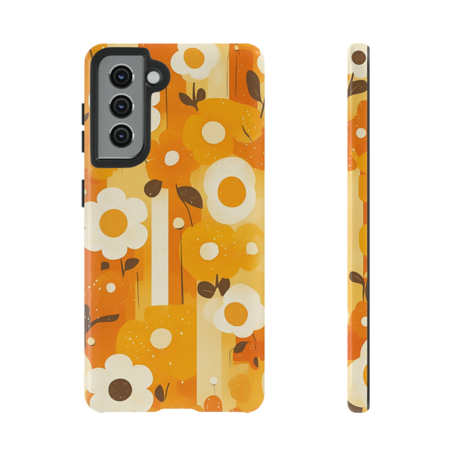 Retro 70s Abstract Flower Patterns iPhone Case / Samsung Case