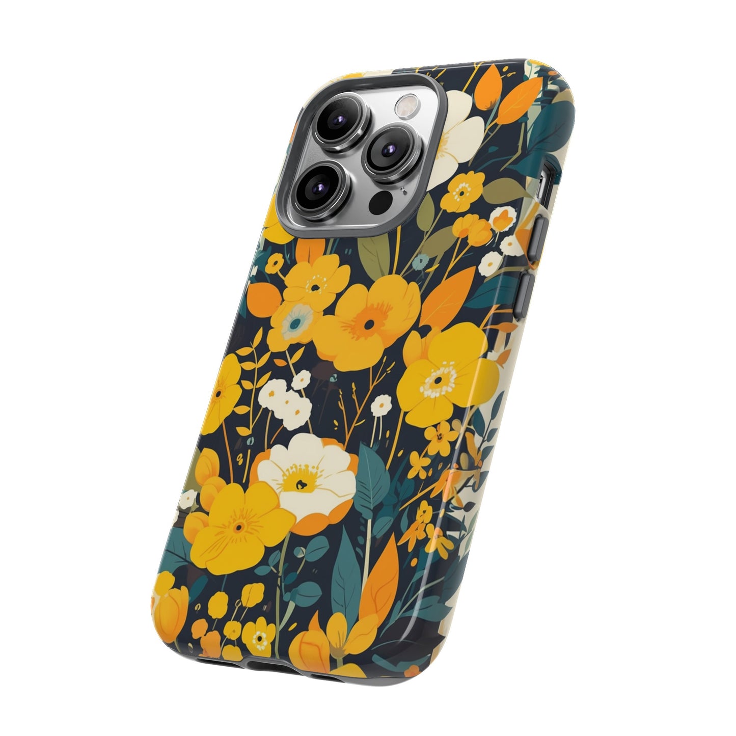 Retro Yellow Flowers iPhone Case / Samsung Case