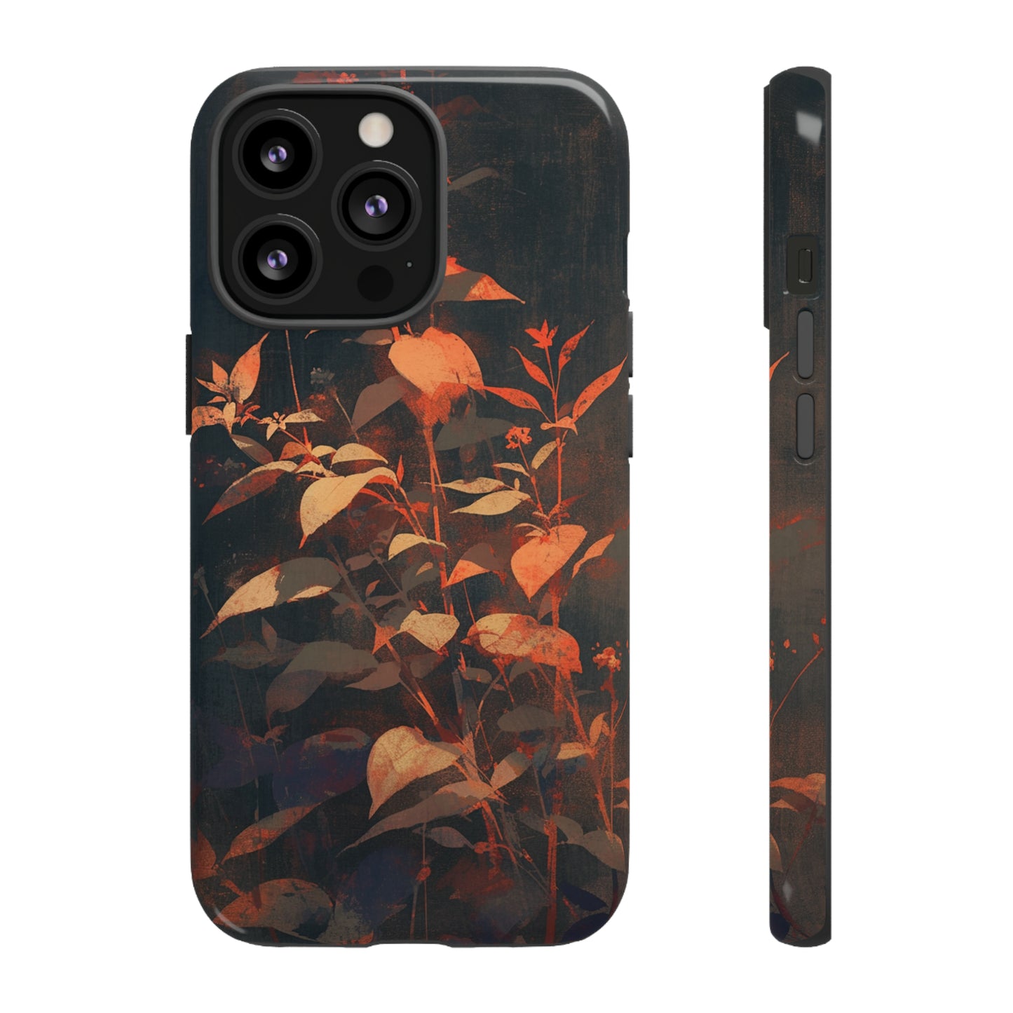 Black Blooms Wildflower iPhone Case