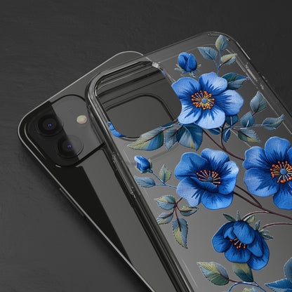 Royal Blue Pansies | Clear iPhone Case / Samsung Case