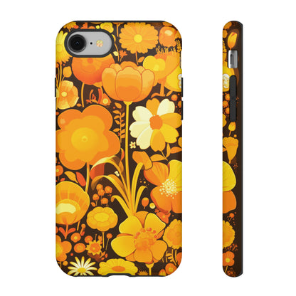 Retro Yellow Flower Patterns iPhone Case / Samsung Case