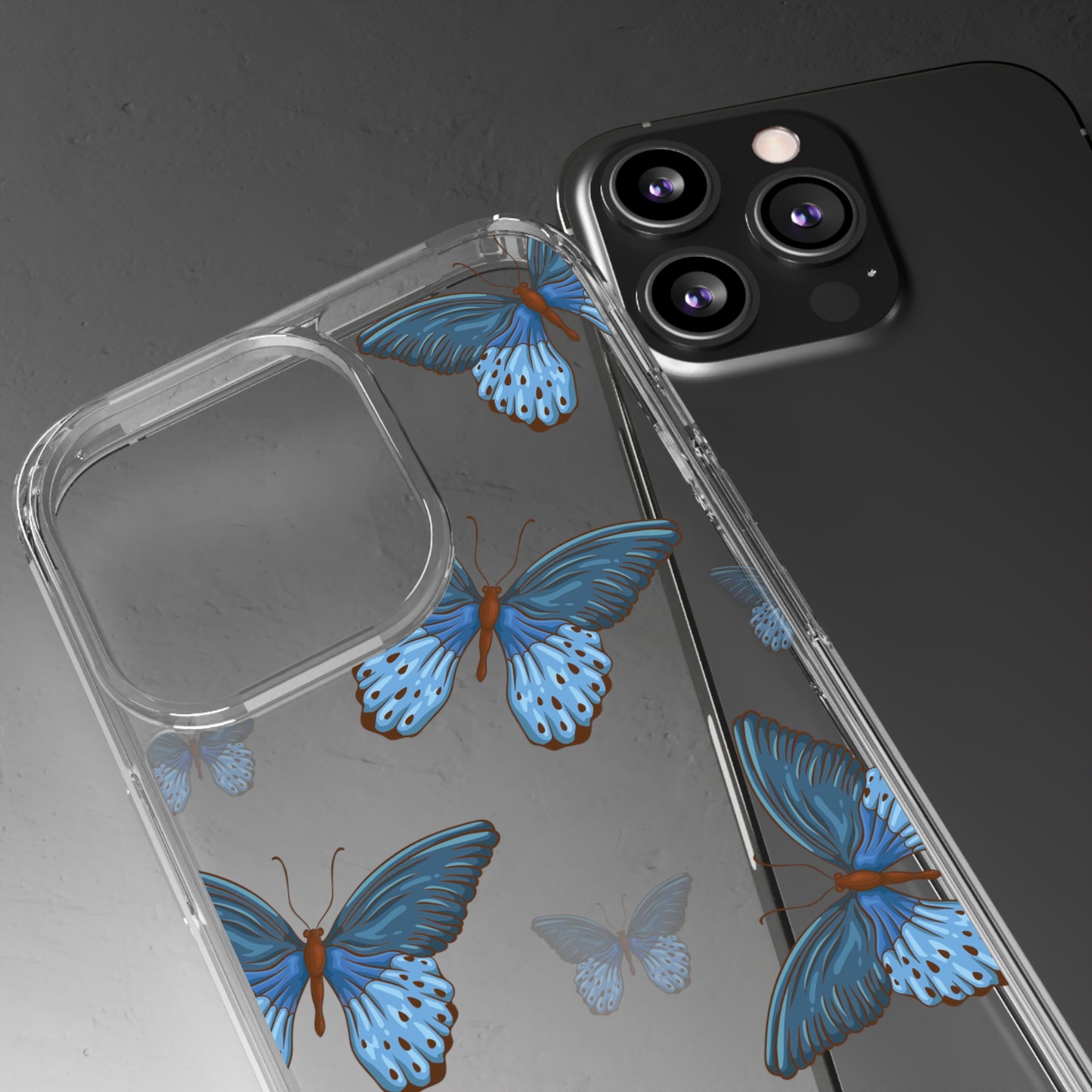 Blue Butterfly | Clear iPhone Case / Samsung Case