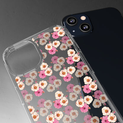 Pink Garden Pattern | Clear iPhone Case / Samsung Case