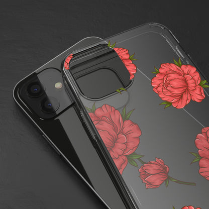 Red Flowers | Clear iPhone Case / Samsung Case