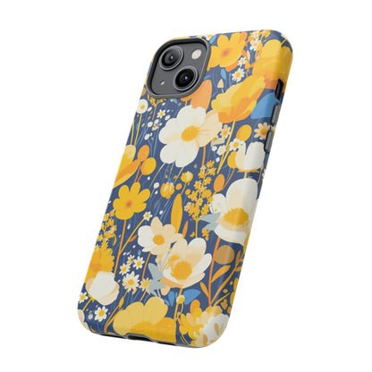 Wildflower Abstract Retro 70s iPhone Case / Samsung Case