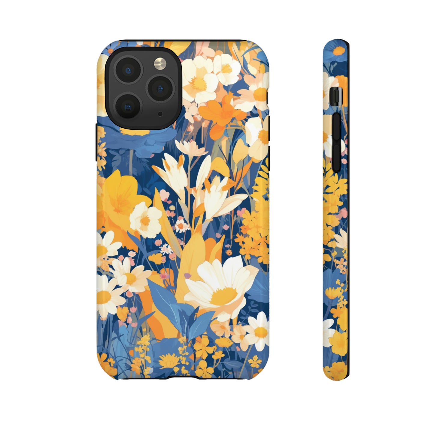 Wildflower Blooms, Abstract Retro Floral iPhone Case / Samsung Case