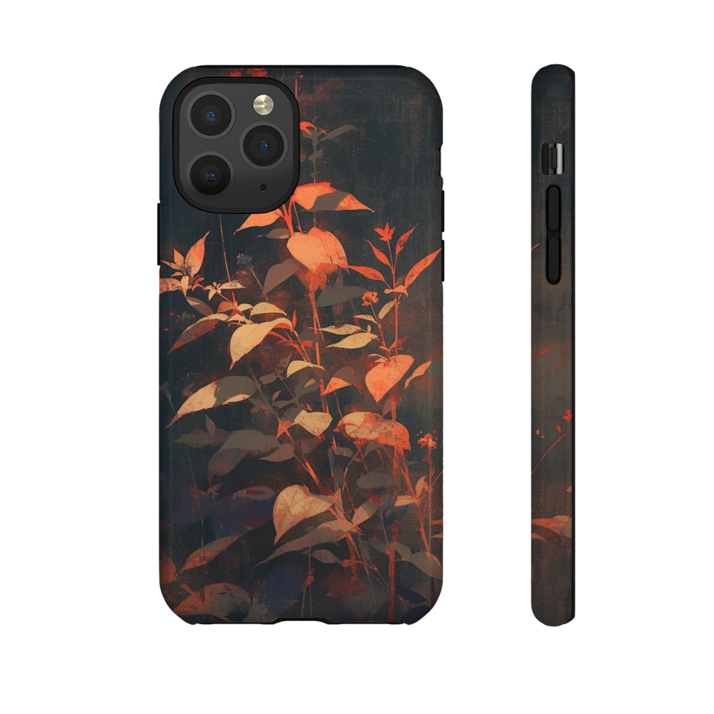 Black Blooms Wildflower iPhone Case