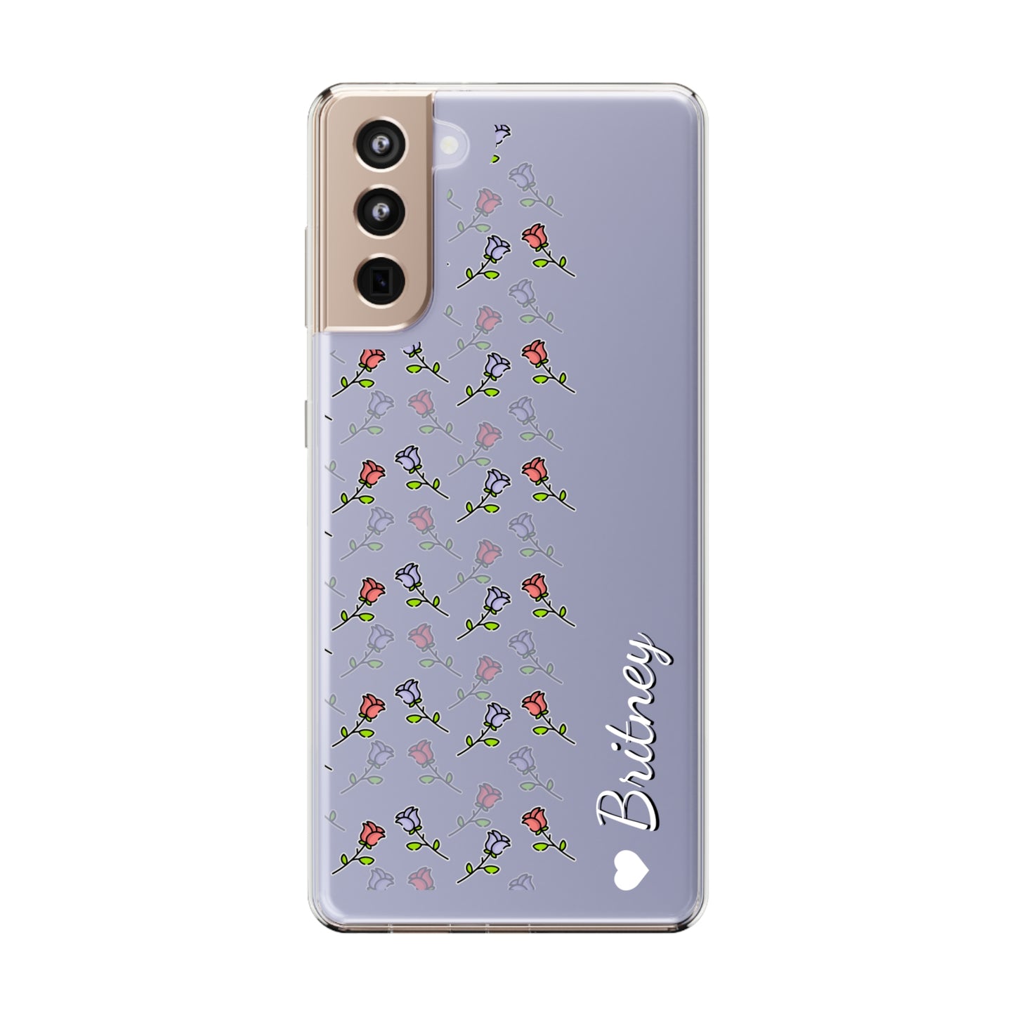 Custom Light Floral Pattern | Clear iPhone Case / Samsung Case