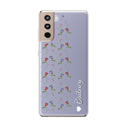 Custom Light Floral Pattern | Clear iPhone Case / Samsung Case