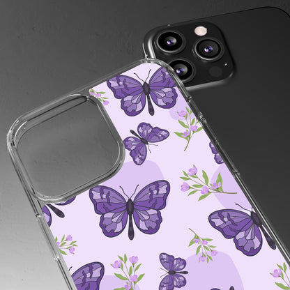 Purple Butterflies | Clear iPhone Case / Samsung Case