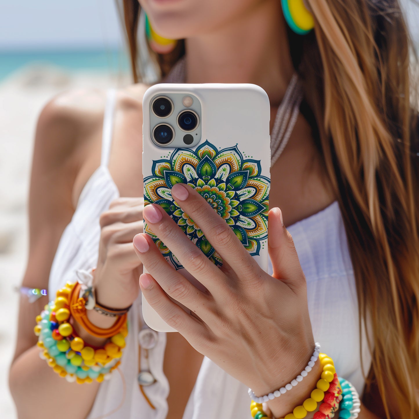 Lime Mandala | Clear iPhone Case / Samsung Case